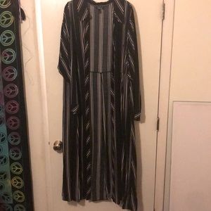 Purple and Black striped Kimono from Torrid